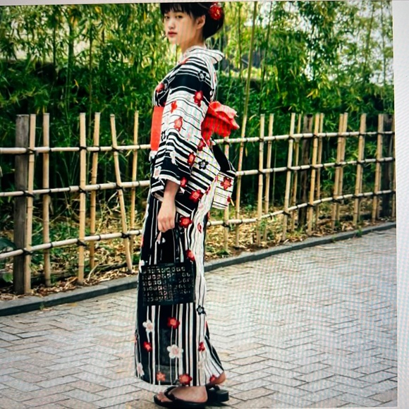 JAPANESE YUKATA +OBI SET     BRAND NEW - Picture 5 of 6